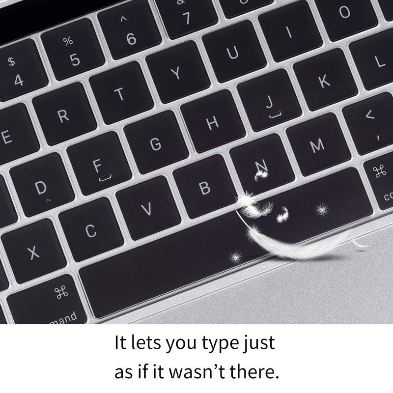 CaseBuy Premium Ultra Thin Keyboard Cover Skin for MacBook Pro with Touch Bar 13" and 15" (Apple Model Number A2159 A1706 A1707 A1989 A1990, 2019 2018 2017 2016 Release), US Keyboard Layout - Image 5